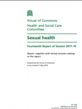 Sexual health: Fourteenth Report of Session 2017–19: Report, together with formal minutes relating to the report
